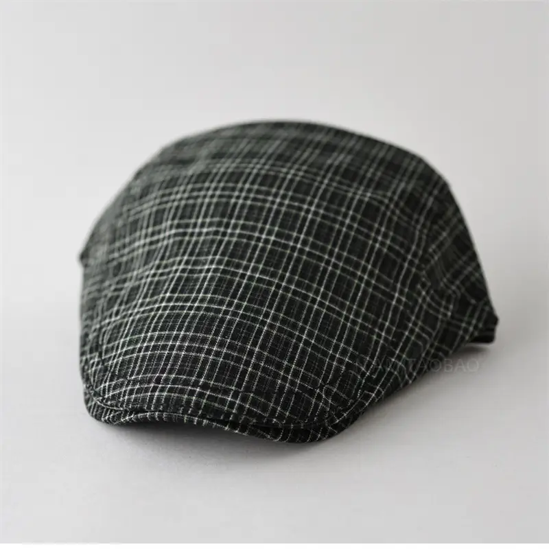 Maroon Plaid Progressive Cap Men Women Casual
