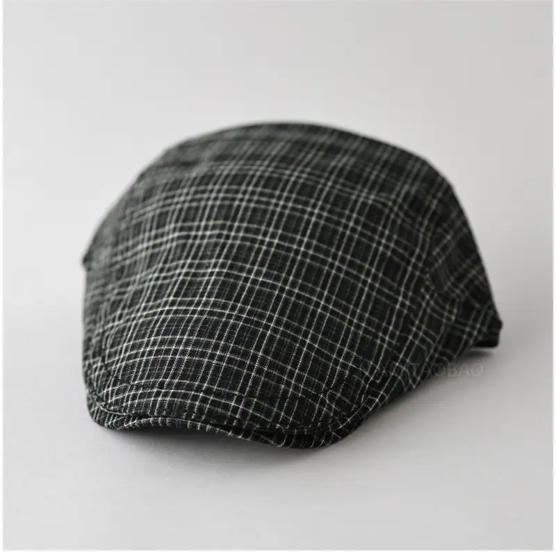 Maroon Plaid Progressive Cap Men Women Casual