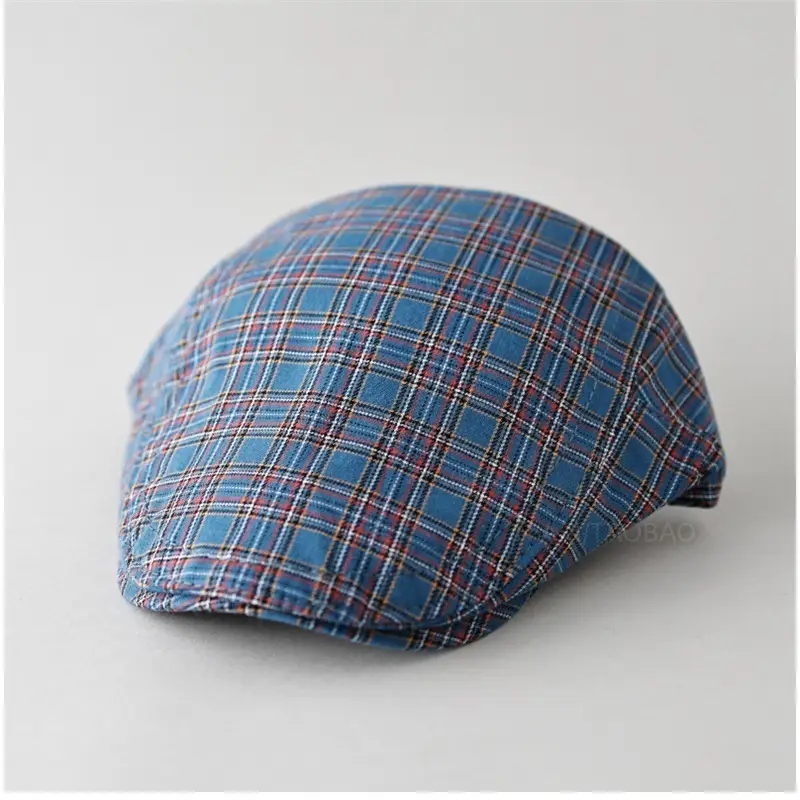 Maroon Plaid Progressive Cap Men Women Casual