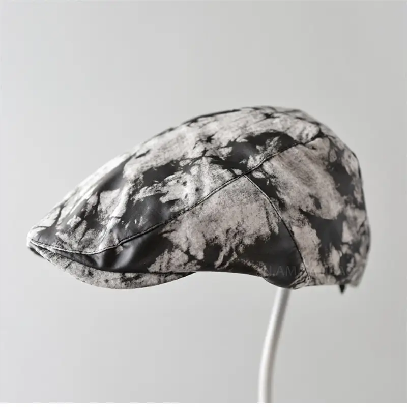Vintage Tie-Dye Sunshade Cap Brown Men Women