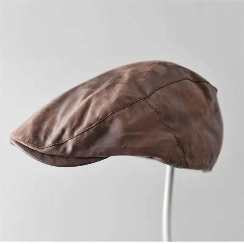 Vintage Tie-Dye Sunshade Cap Brown Men Women