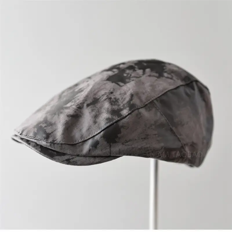 Vintage Tie-Dye Sunshade Cap Brown Men Women