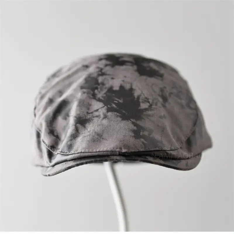 Vintage Tie-Dye Sunshade Cap Brown Men Women