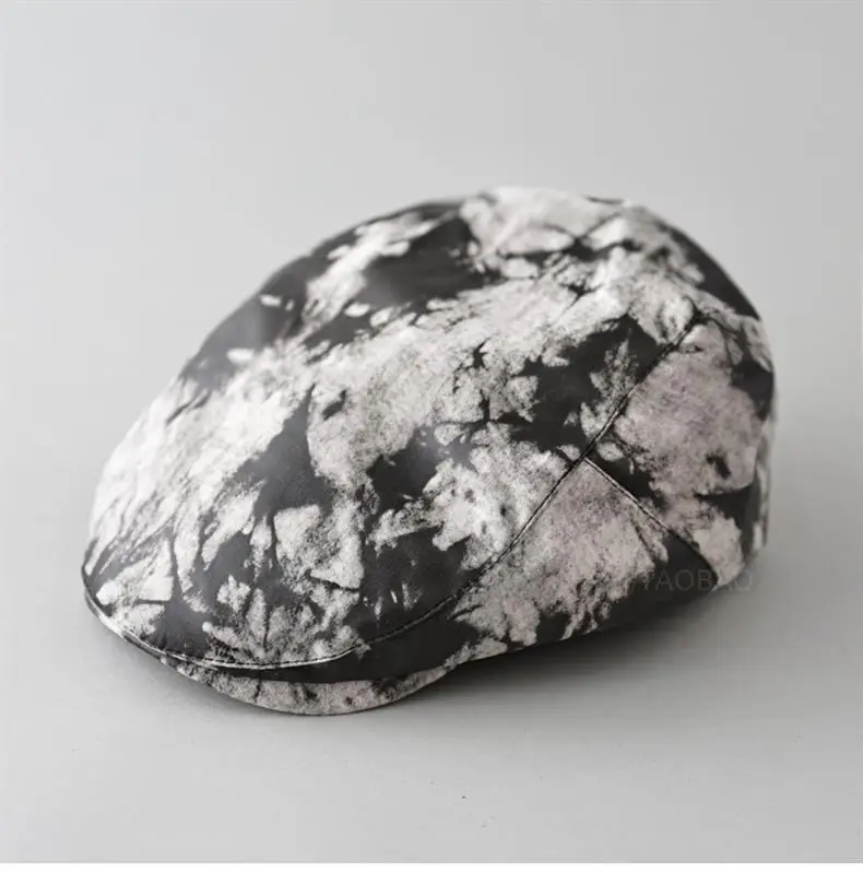 Vintage Tie-Dye Sunshade Cap Brown Men Women — feature 10