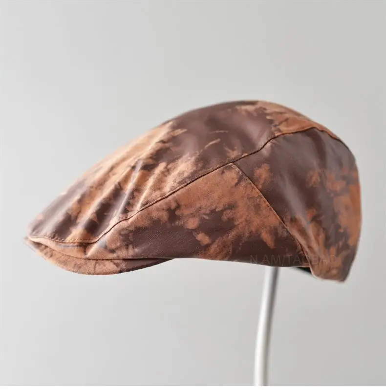 Vintage Tie-Dye Sunshade Cap Brown Men Women — feature 3