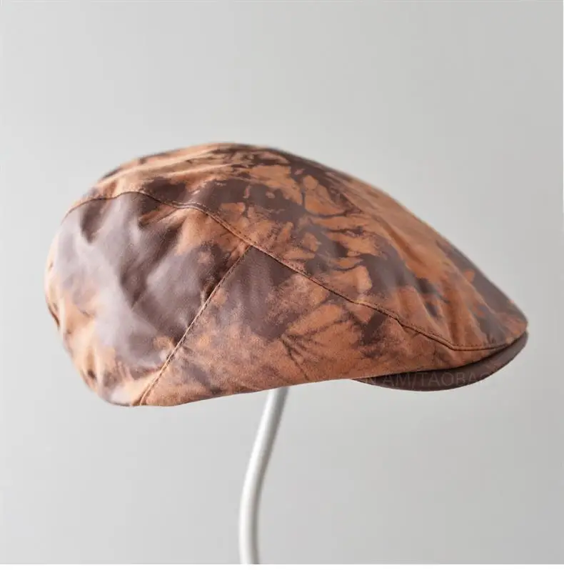 Vintage Tie-Dye Sunshade Cap Brown Men Women — feature 6