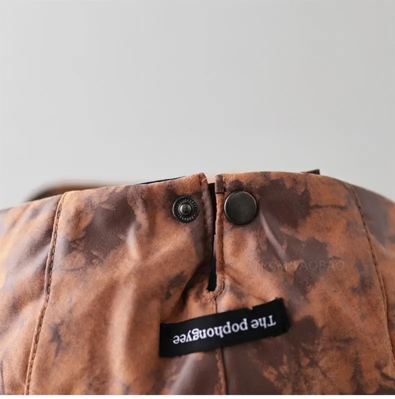 Vintage Tie-Dye Sunshade Cap Brown Men Women — feature 7