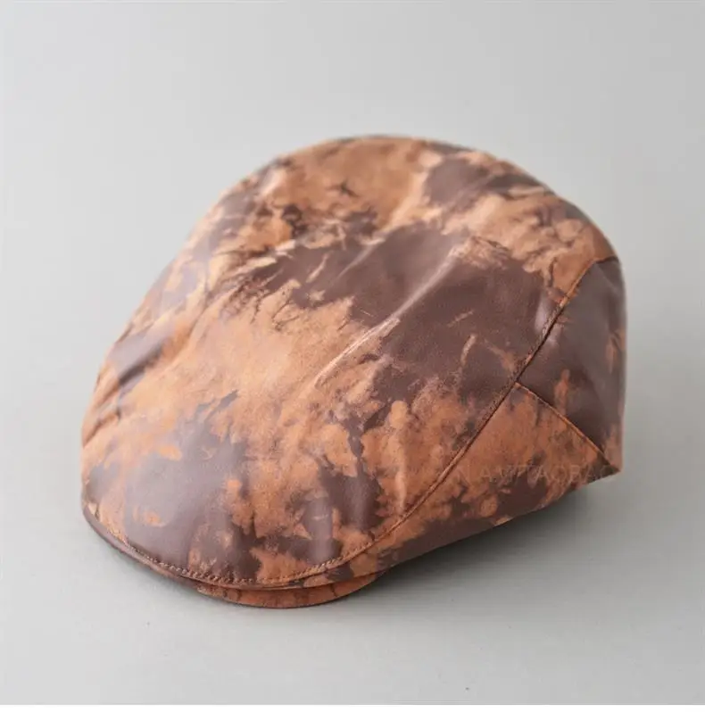 Vintage Tie-Dye Sunshade Cap Brown Men Women — feature 8