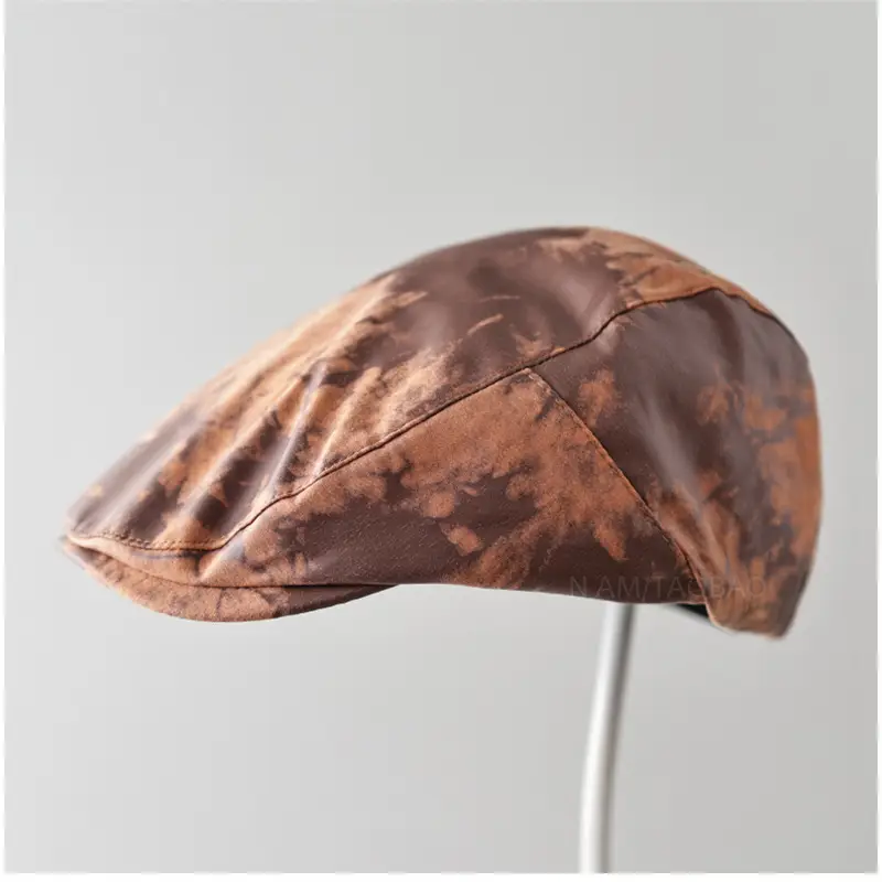 Vintage Tie-Dye Sunshade Cap Brown Men Women