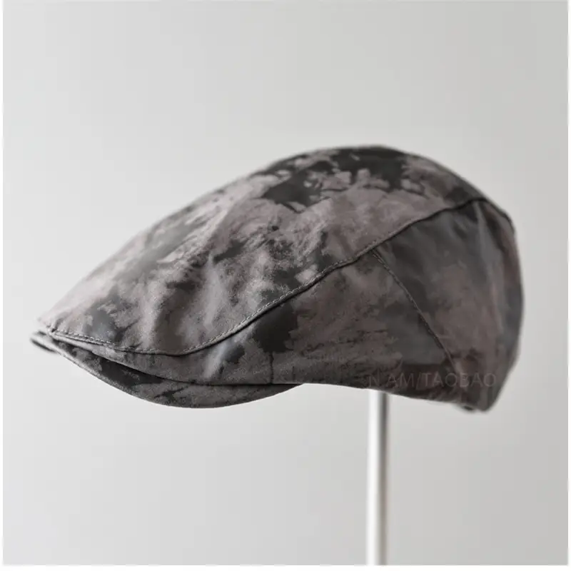 Vintage Tie-Dye Sunshade Cap Brown Men Women