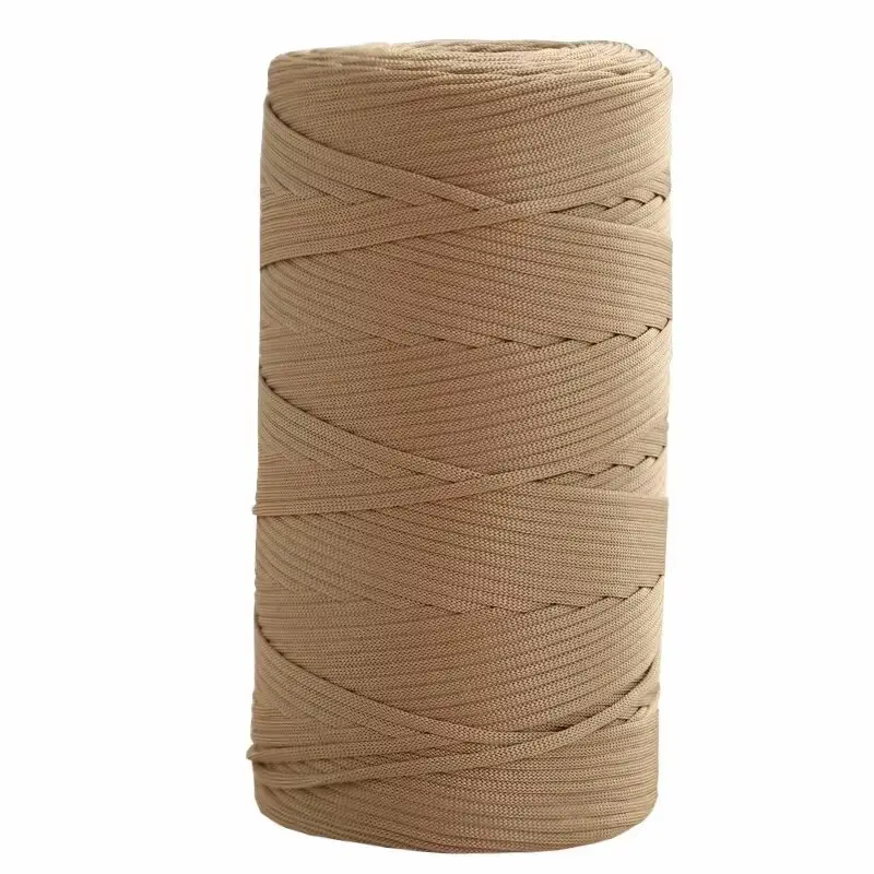 mercerized cotton linen light body ice silk flat belt line diy hand-woven hook hook spring and summer cool hat cushion wool