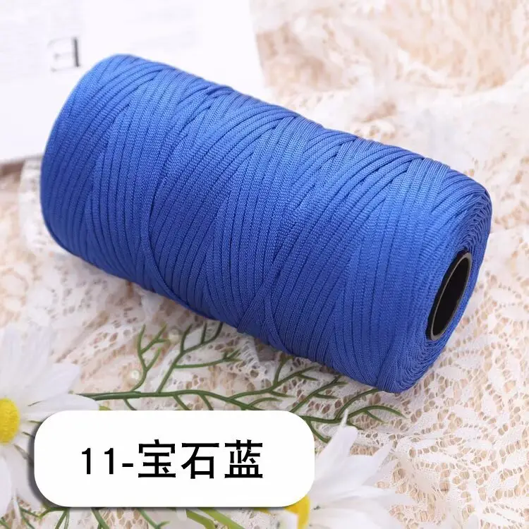 mercerized cotton linen light body ice silk flat belt line diy hand-woven hook hook spring and summer cool hat cushion wool