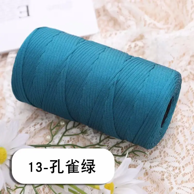 mercerized cotton linen light body ice silk flat belt line diy hand-woven hook hook spring and summer cool hat cushion wool