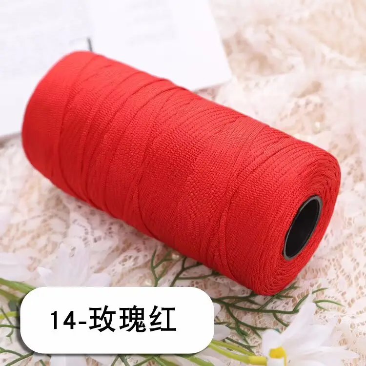 mercerized cotton linen light body ice silk flat belt line diy hand-woven hook hook spring and summer cool hat cushion wool