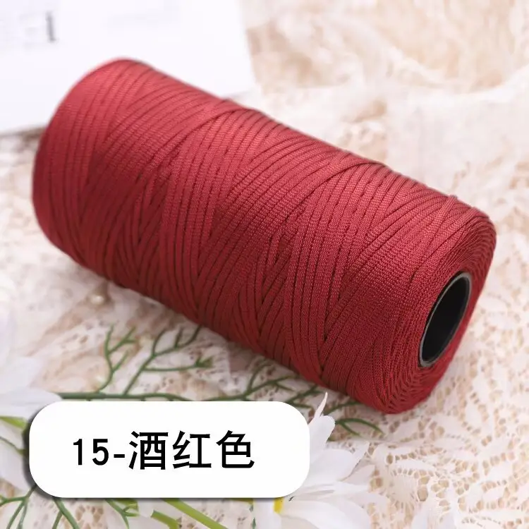 mercerized cotton linen light body ice silk flat belt line diy hand-woven hook hook spring and summer cool hat cushion wool