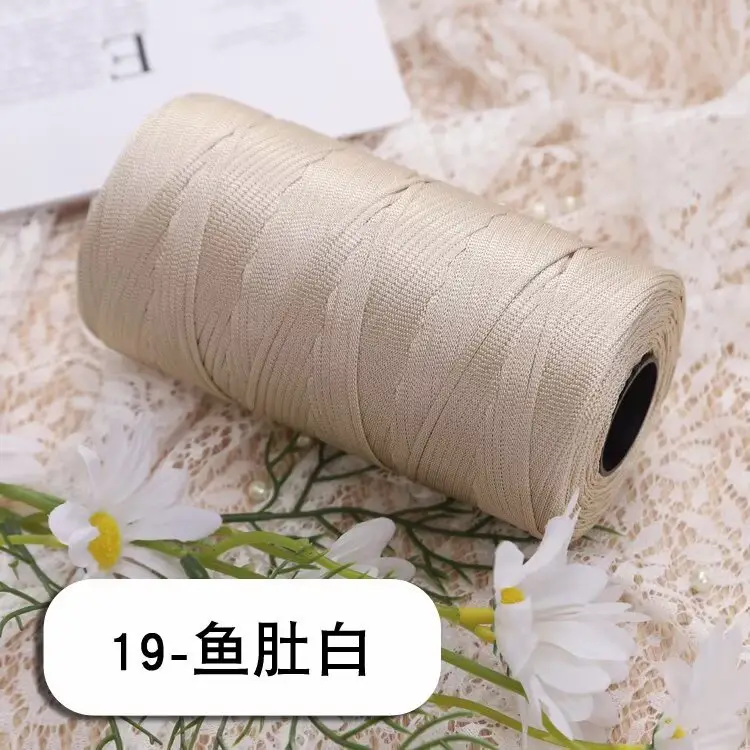 mercerized cotton linen light body ice silk flat belt line diy hand-woven hook hook spring and summer cool hat cushion wool