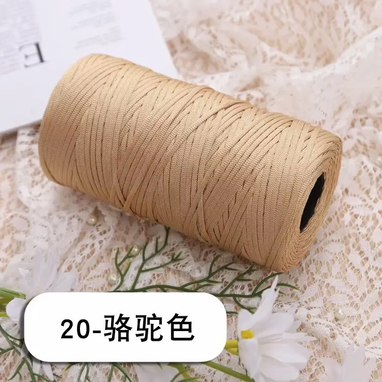 mercerized cotton linen light body ice silk flat belt line diy hand-woven hook hook spring and summer cool hat cushion wool