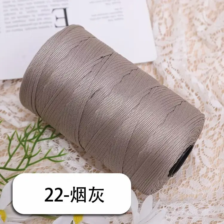 mercerized cotton linen light body ice silk flat belt line diy hand-woven hook hook spring and summer cool hat cushion wool