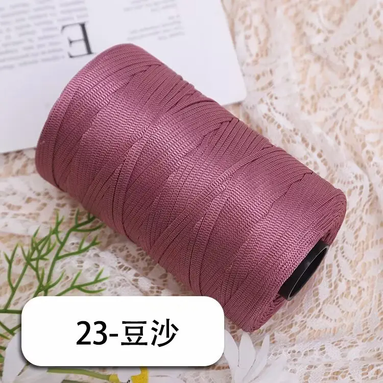 mercerized cotton linen light body ice silk flat belt line diy hand-woven hook hook spring and summer cool hat cushion wool