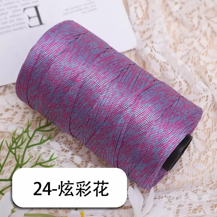 mercerized cotton linen light body ice silk flat belt line diy hand-woven hook hook spring and summer cool hat cushion wool