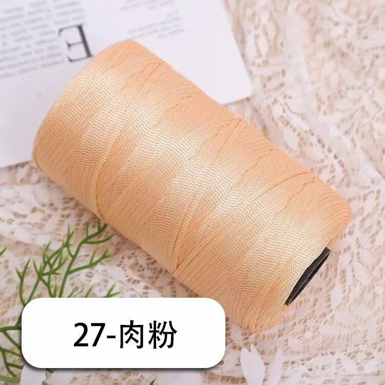 mercerized cotton linen light body ice silk flat belt line diy hand-woven hook hook spring and summer cool hat cushion wool