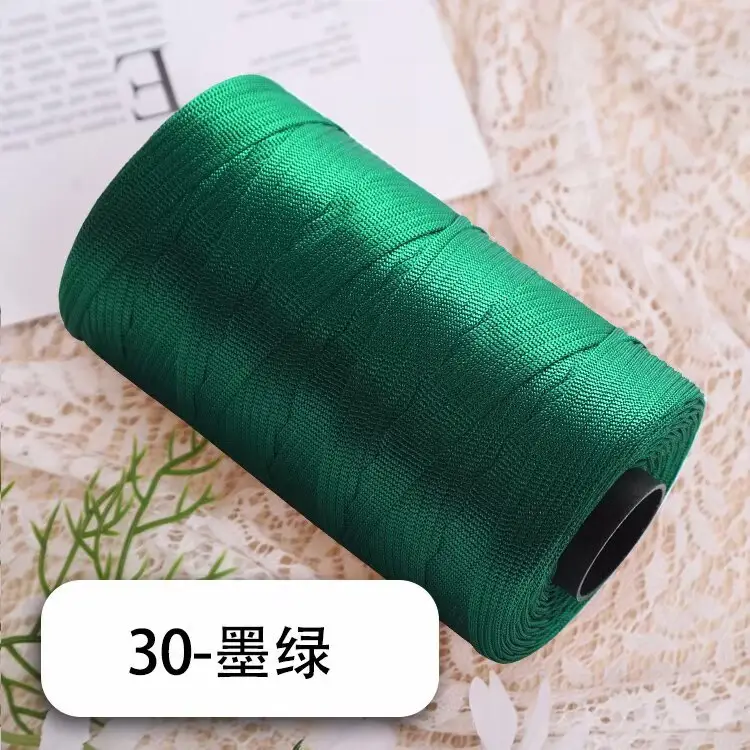 mercerized cotton linen light body ice silk flat belt line diy hand-woven hook hook spring and summer cool hat cushion wool