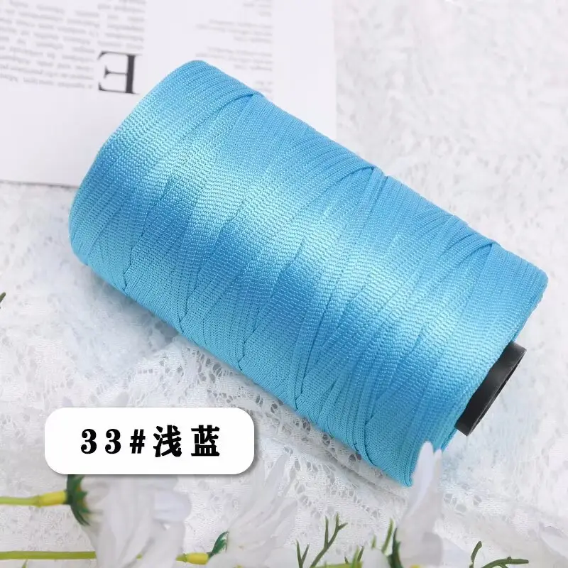 mercerized cotton linen light body ice silk flat belt line diy hand-woven hook hook spring and summer cool hat cushion wool