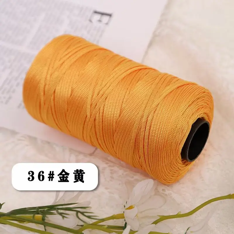 mercerized cotton linen light body ice silk flat belt line diy hand-woven hook hook spring and summer cool hat cushion wool