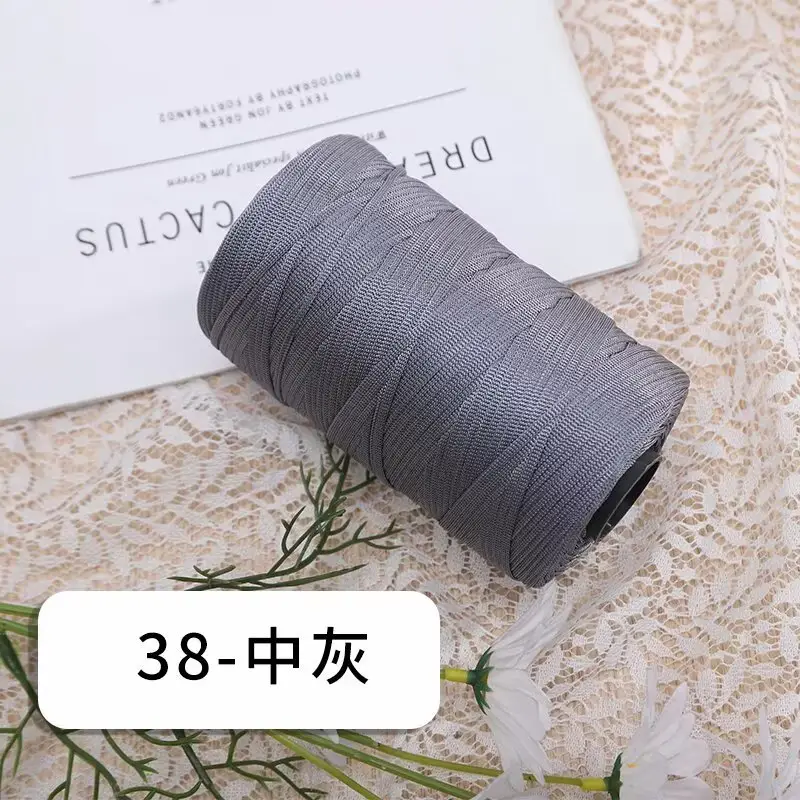 mercerized cotton linen light body ice silk flat belt line diy hand-woven hook hook spring and summer cool hat cushion wool