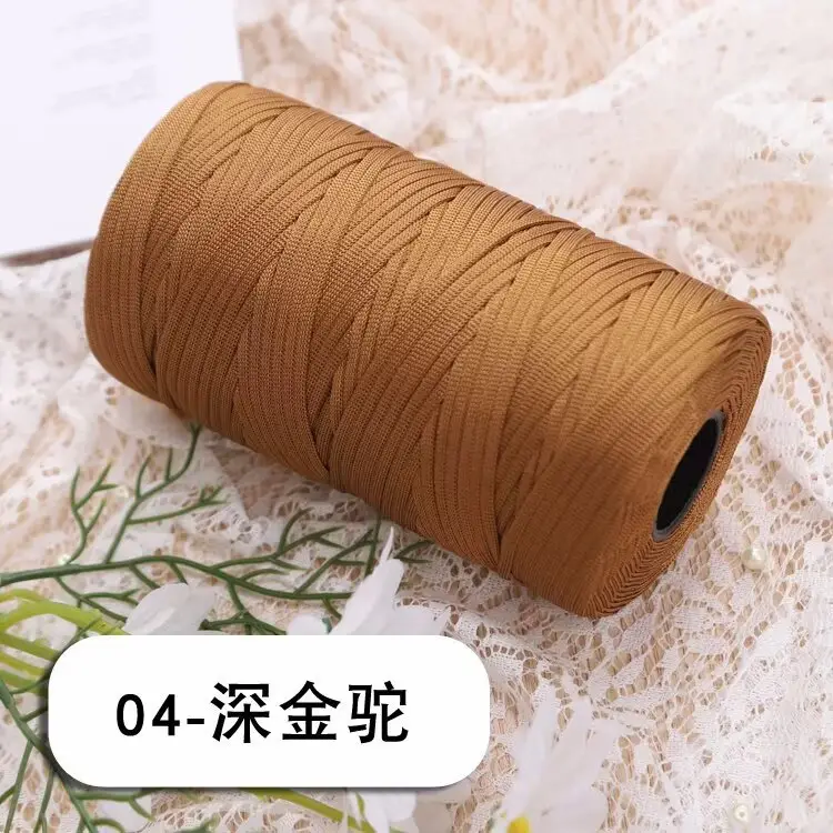 mercerized cotton linen light body ice silk flat belt line diy hand-woven hook hook spring and summer cool hat cushion wool