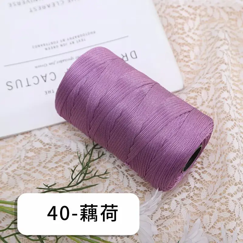 mercerized cotton linen light body ice silk flat belt line diy hand-woven hook hook spring and summer cool hat cushion wool
