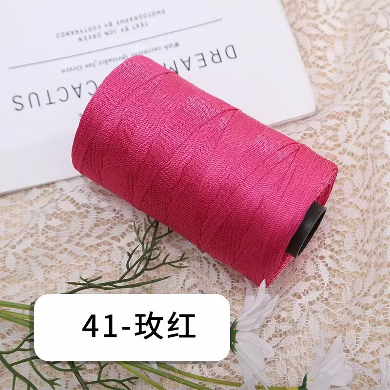 mercerized cotton linen light body ice silk flat belt line diy hand-woven hook hook spring and summer cool hat cushion wool