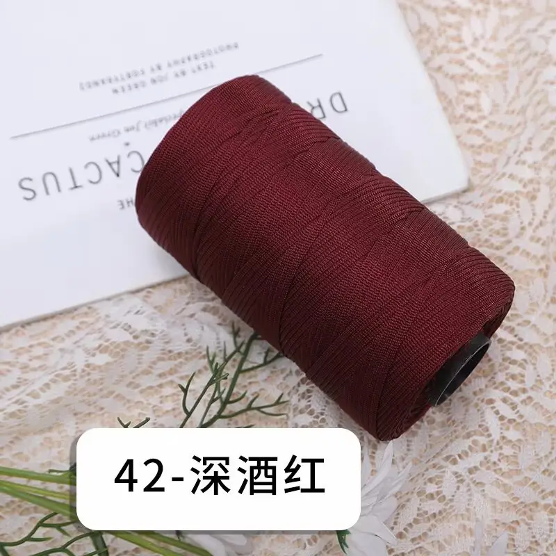 mercerized cotton linen light body ice silk flat belt line diy hand-woven hook hook spring and summer cool hat cushion wool