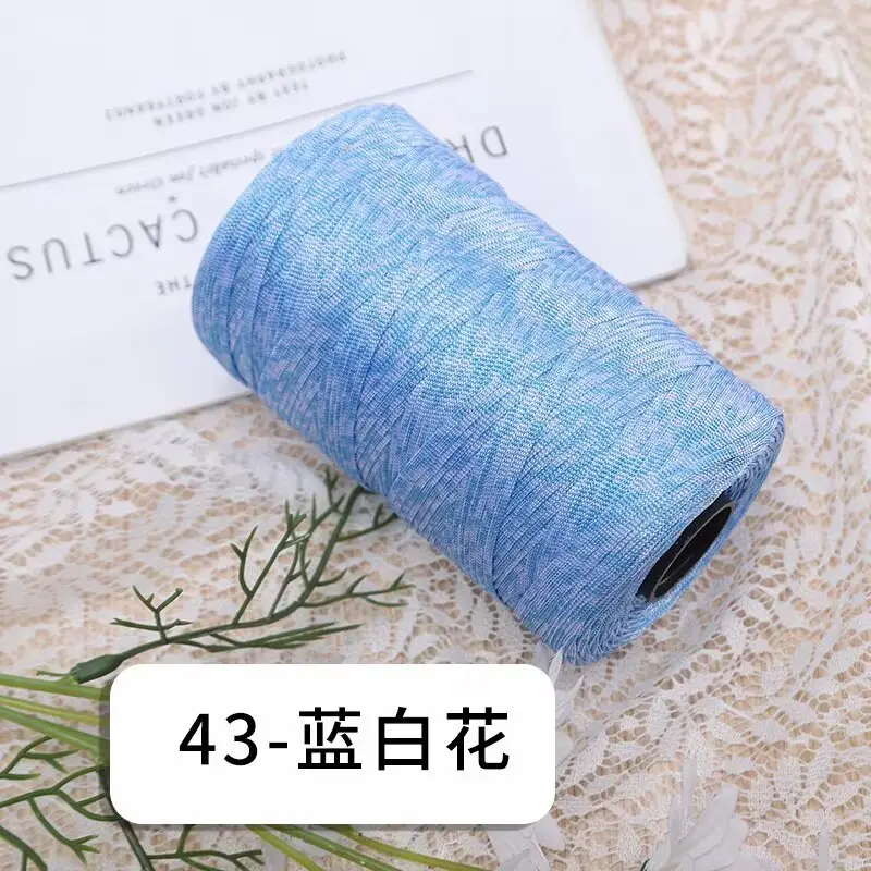 mercerized cotton linen light body ice silk flat belt line diy hand-woven hook hook spring and summer cool hat cushion wool