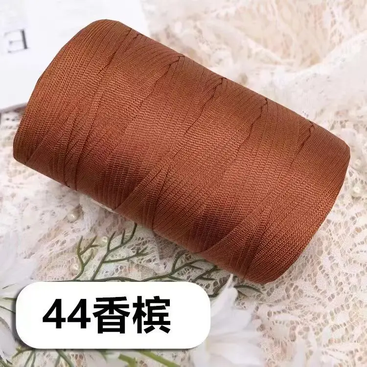 mercerized cotton linen light body ice silk flat belt line diy hand-woven hook hook spring and summer cool hat cushion wool
