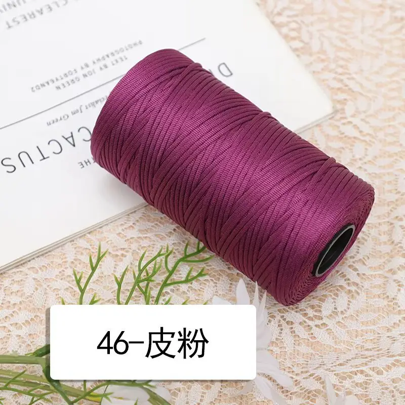 mercerized cotton linen light body ice silk flat belt line diy hand-woven hook hook spring and summer cool hat cushion wool