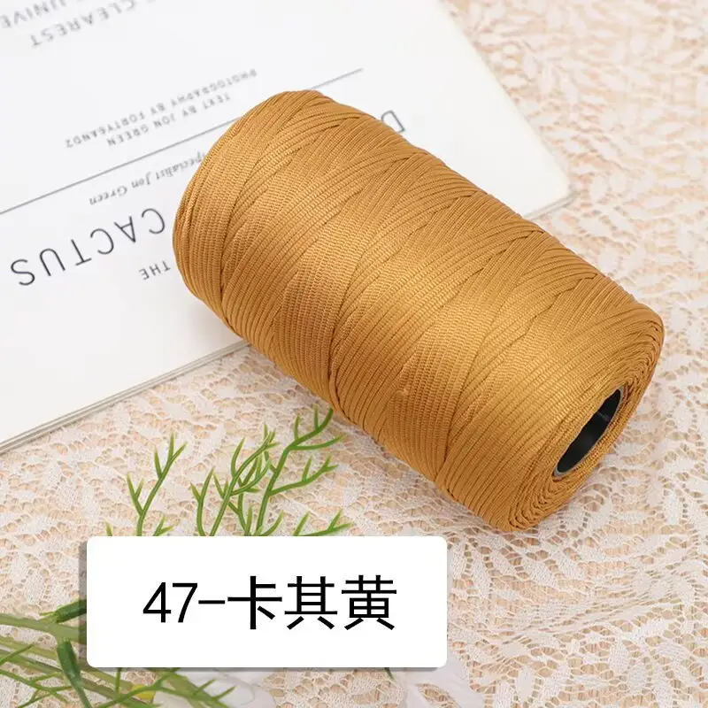 mercerized cotton linen light body ice silk flat belt line diy hand-woven hook hook spring and summer cool hat cushion wool