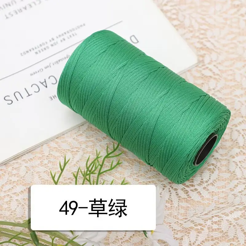 mercerized cotton linen light body ice silk flat belt line diy hand-woven hook hook spring and summer cool hat cushion wool