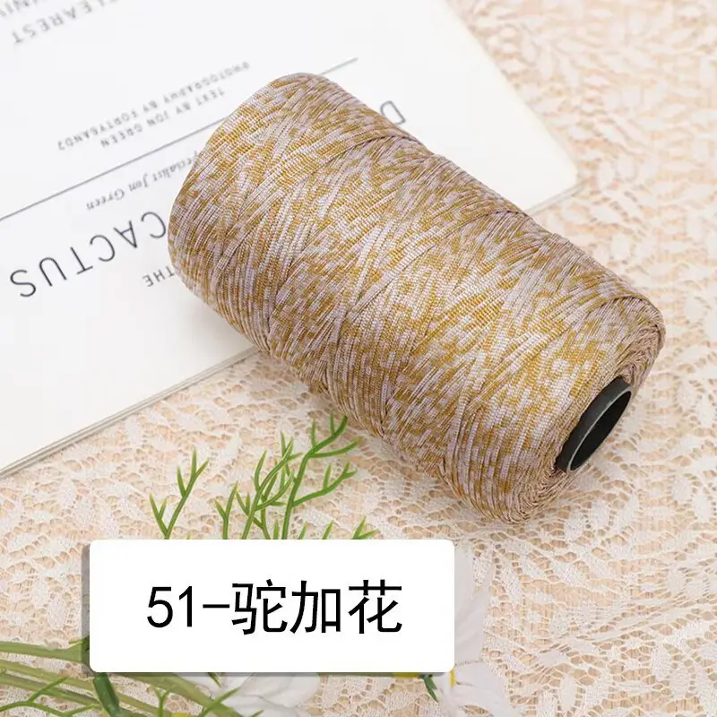 mercerized cotton linen light body ice silk flat belt line diy hand-woven hook hook spring and summer cool hat cushion wool