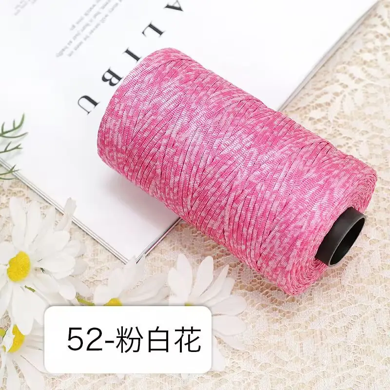 mercerized cotton linen light body ice silk flat belt line diy hand-woven hook hook spring and summer cool hat cushion wool