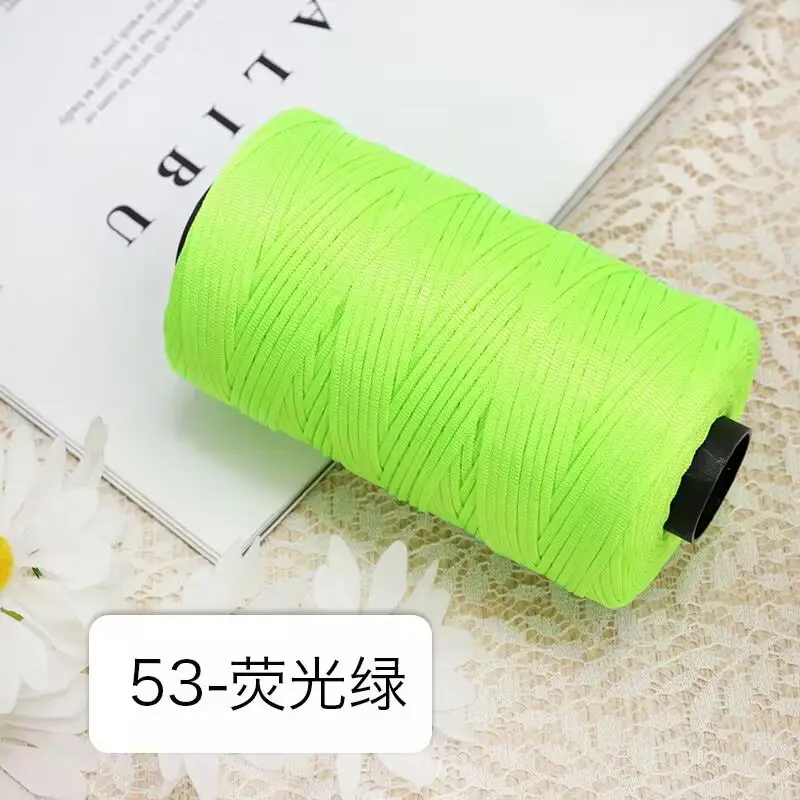 mercerized cotton linen light body ice silk flat belt line diy hand-woven hook hook spring and summer cool hat cushion wool
