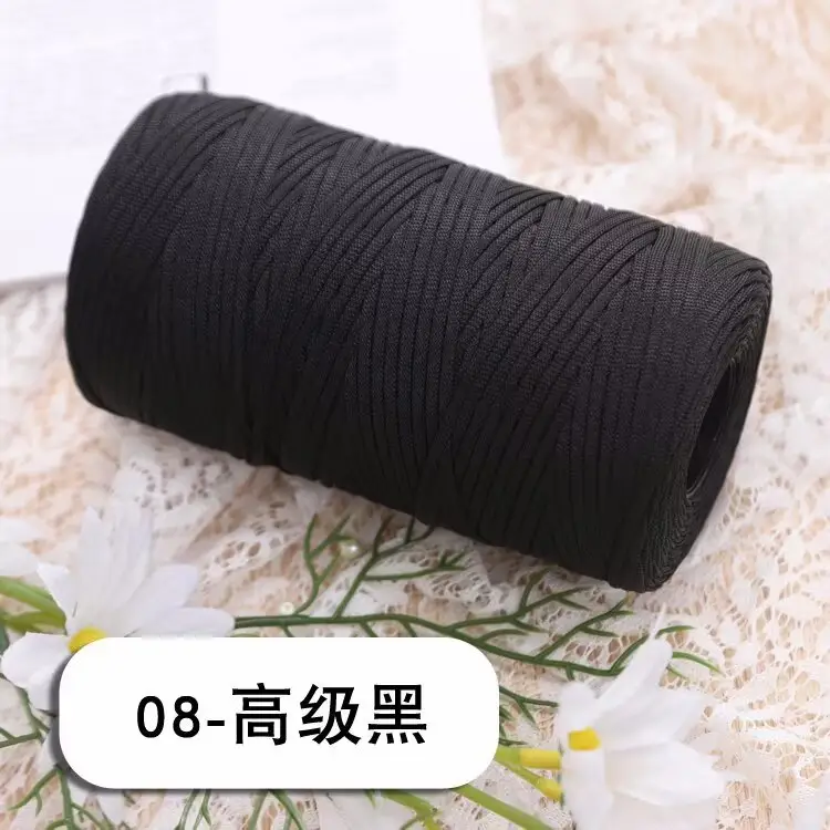 mercerized cotton linen light body ice silk flat belt line diy hand-woven hook hook spring and summer cool hat cushion wool