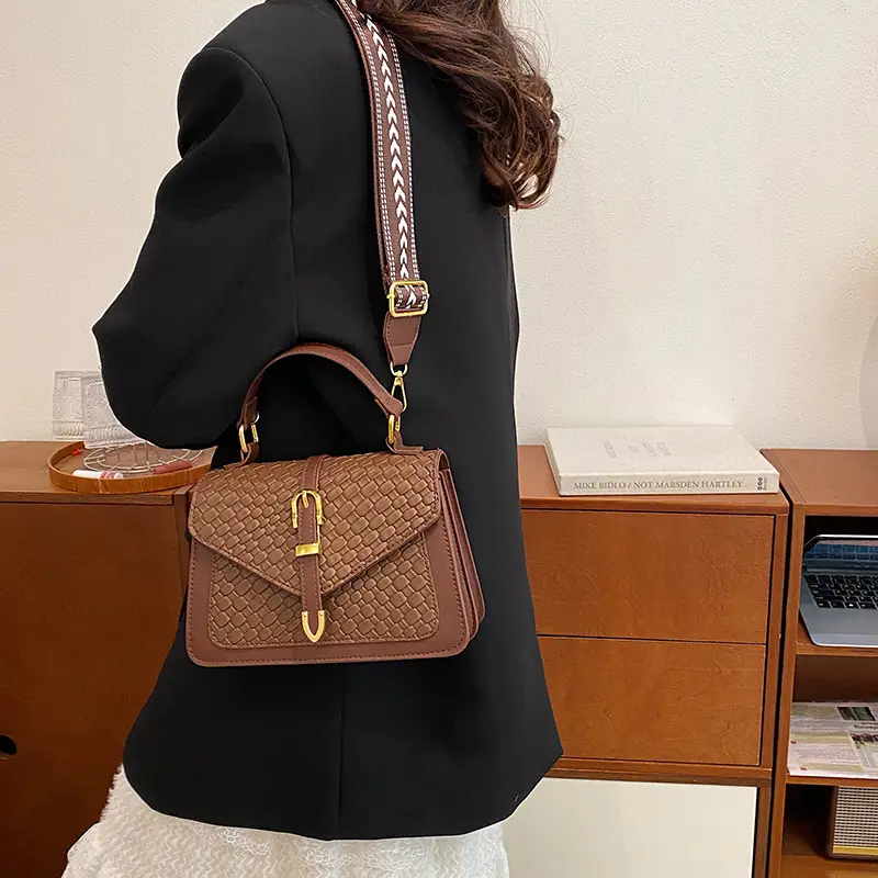 White Woven Korean Belt Bag 2025 Casual Shoulder Crossbody - Image 8