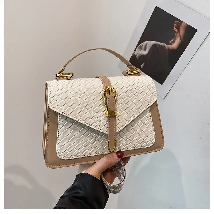 White Woven Korean Belt Bag 2025 Casual Shoulder Crossbody - Image 2