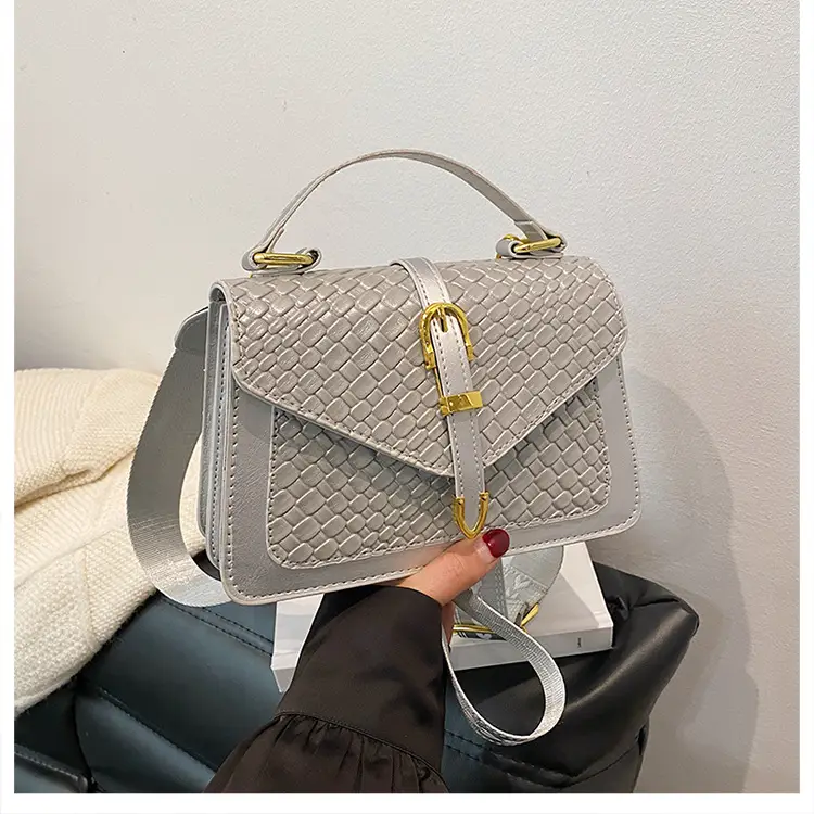 White Woven Korean Belt Bag 2025 Casual Shoulder Crossbody - Image 3