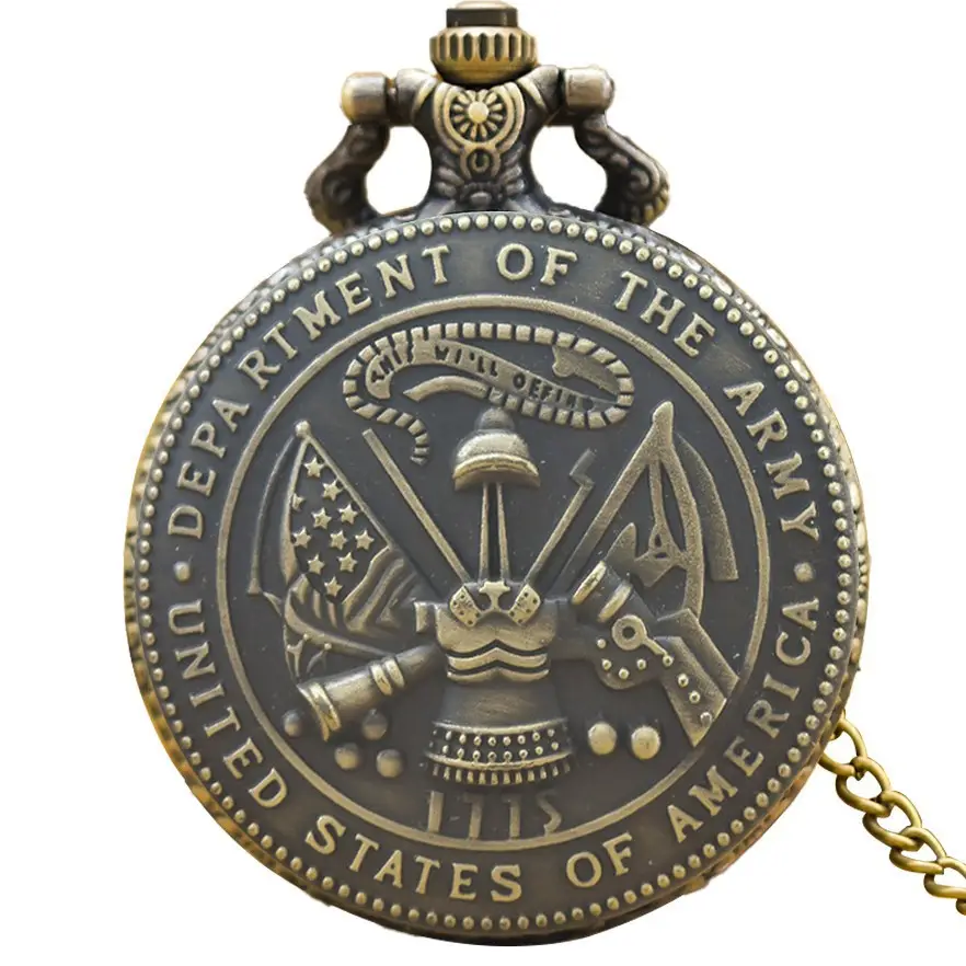 Classic Retro Pocket Watch Necklace for Men Women Quartz Design - Image 2
