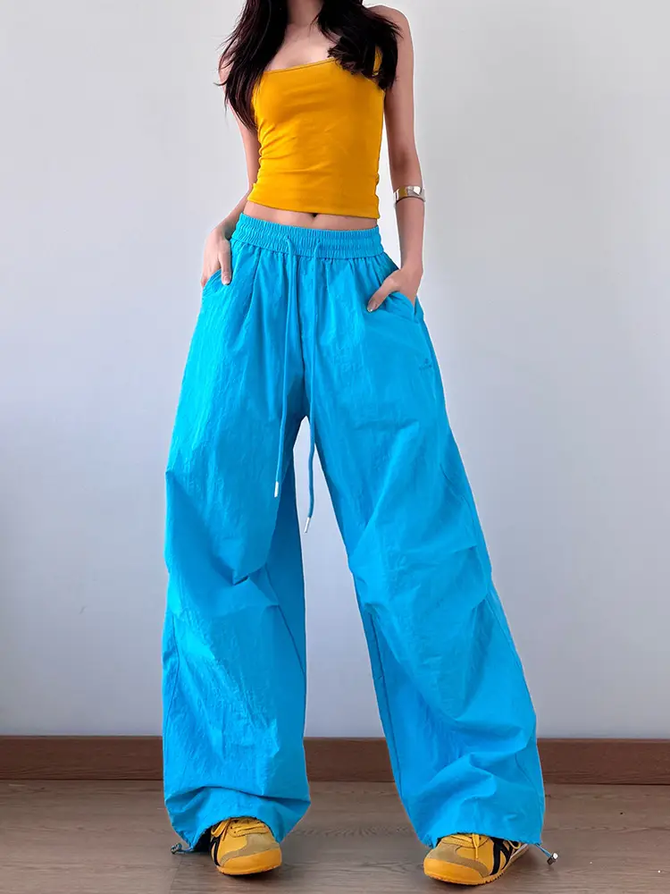 2025 Red Wide Leg Pants Hiphop Loose Casual - Image 5