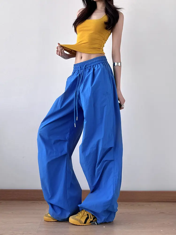 2025 Red Wide Leg Pants Hiphop Loose Casual - Image 6