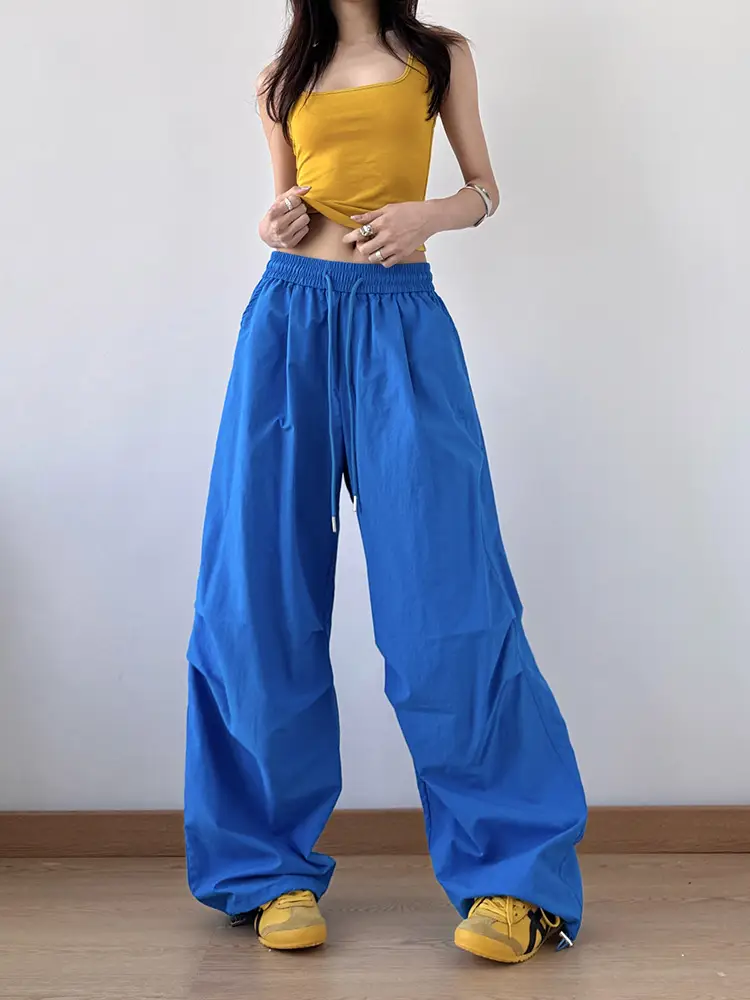2025 Red Wide Leg Pants Hiphop Loose Casual - Image 7