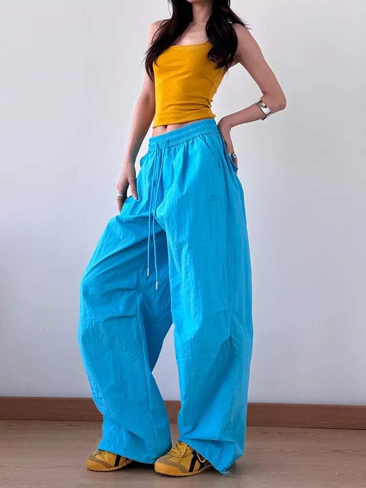 2025 Red Wide Leg Pants Hiphop Loose Casual - Image 8